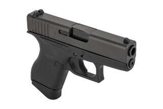 Glock G43 subcompact slimline handgun holds 6-rounds of effective 9x19mm with a 3.39in barrel